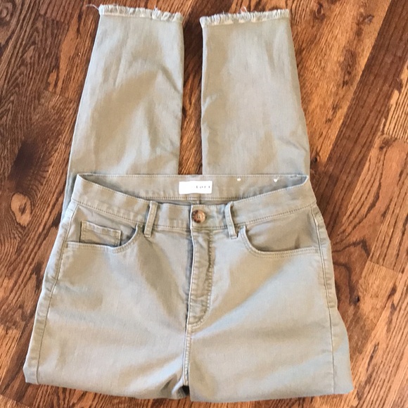 LOFT High Waist Skinny Crop Raw Hem Jeans - Picture 4 of 12